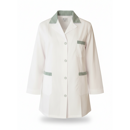 Camice da lavoro donna,inserto verde,cod:2110