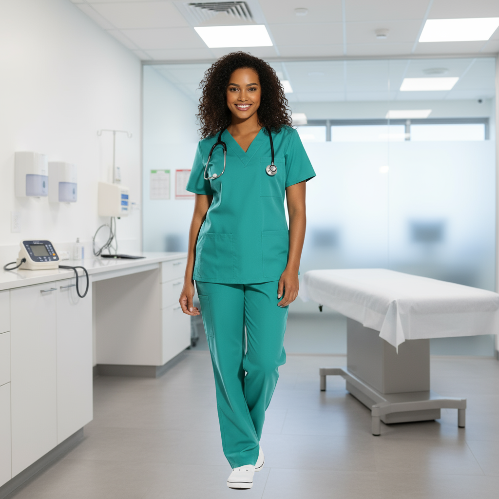 Divisa da lavoro,completa,unisex,scollo V "verde" cod: 1712