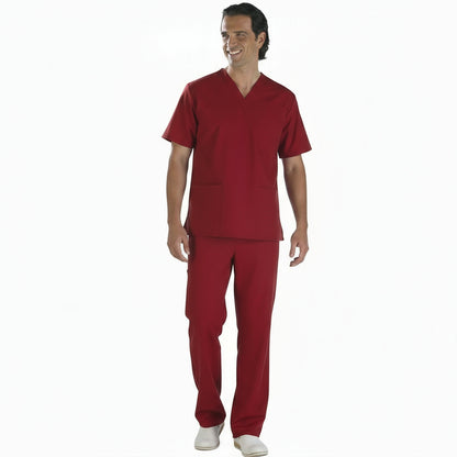 Divisa da lavoro collo V "bordeaux" cod: 050520
