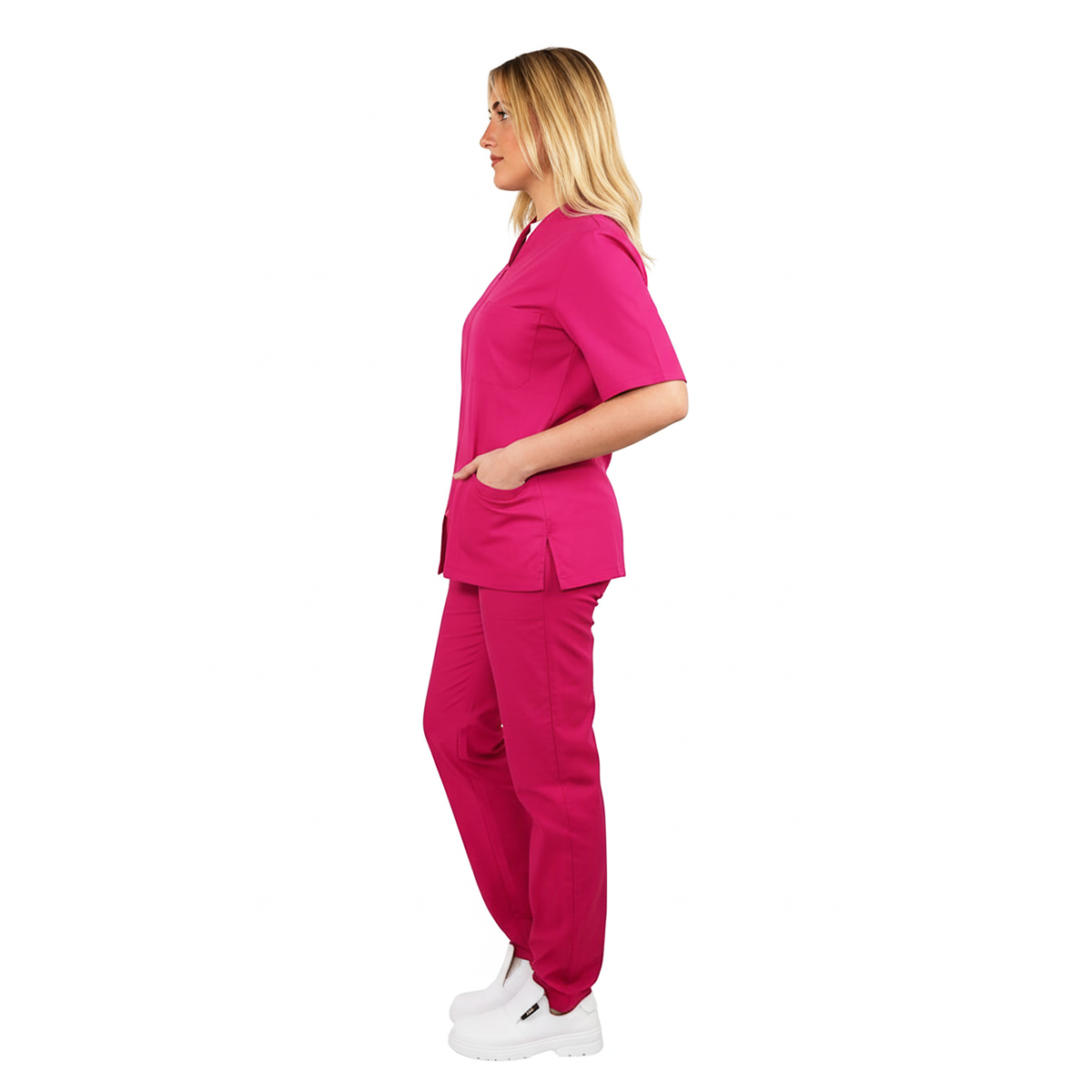 Divisa da Lavoro Completa Donna Zip Fuchsia Mezza Manica – COD: 1507