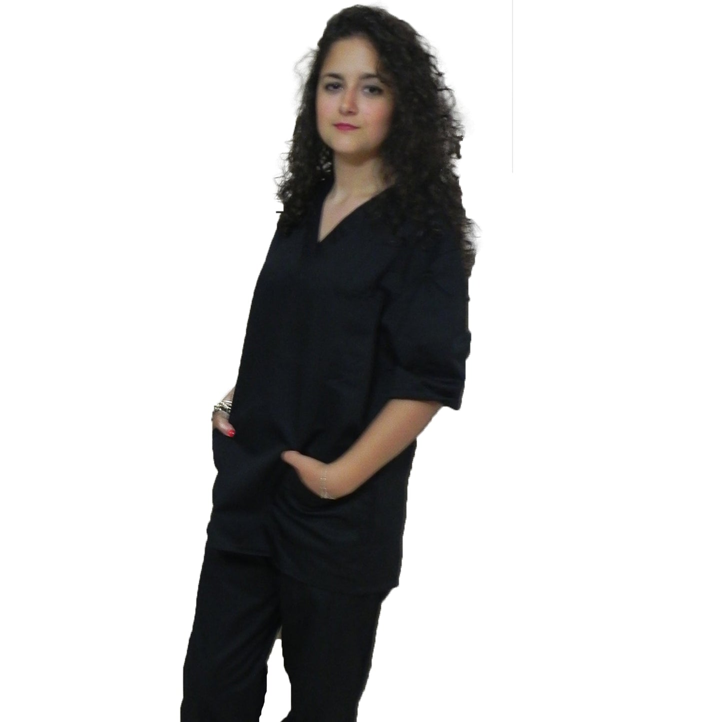 Divisa da lavoro,sanitaria,infermieristica,estetica,completa,unisex,scollo V 8299