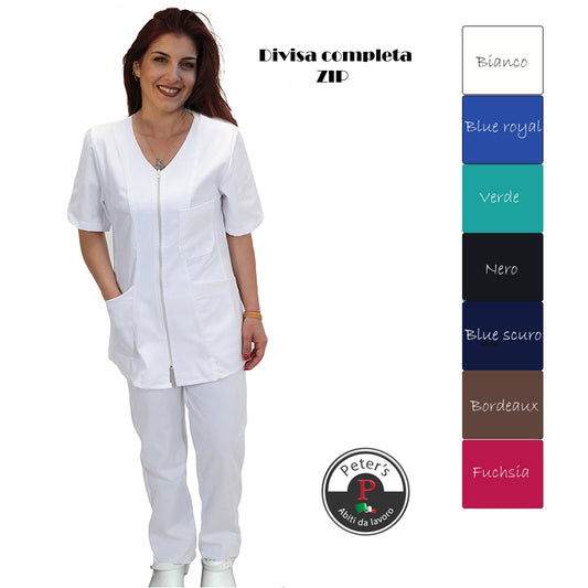 Divisa da lavoro,infermiera,oss, donna con zip cod: 1505