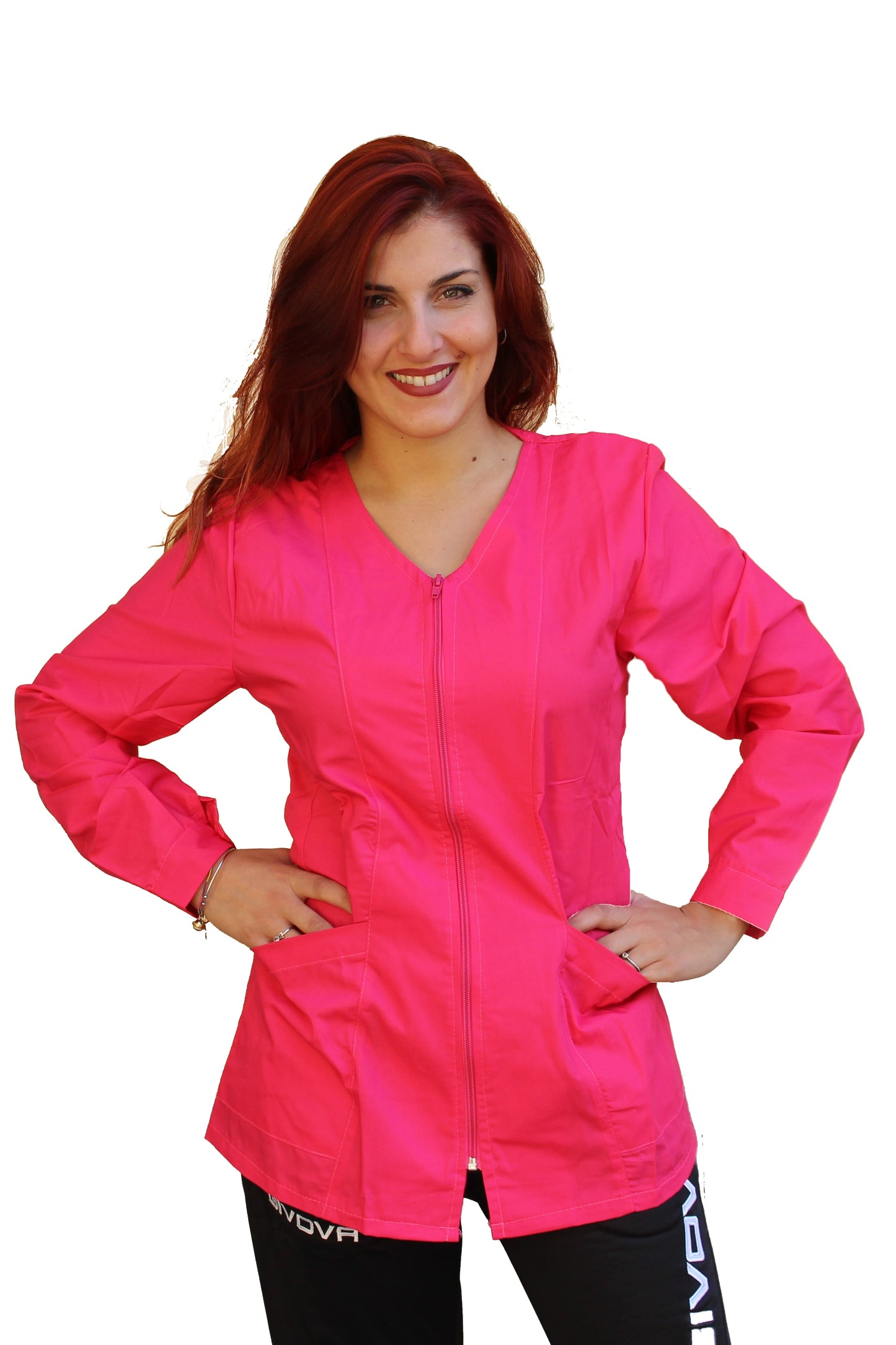 Camici da lavoro donna,casacche con zip cod: 1405