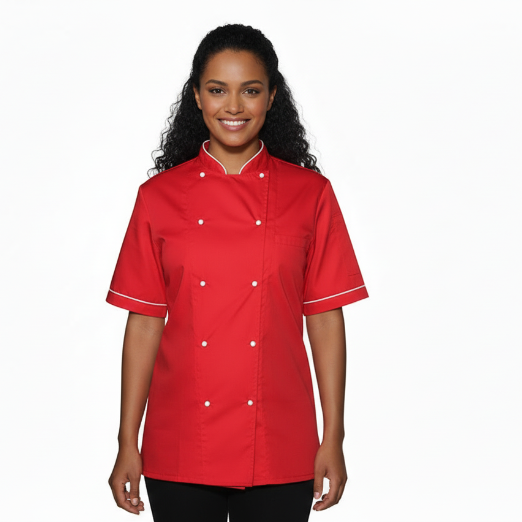 Giacca cuoco "light" rosso cod: 7694