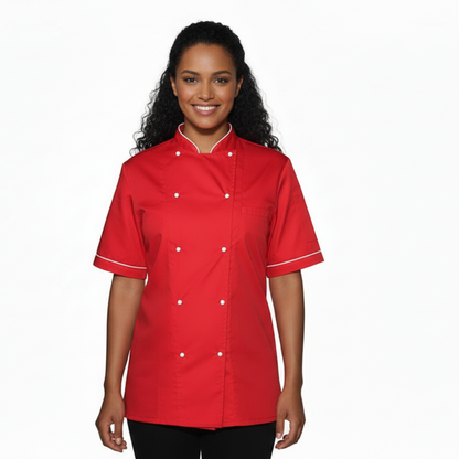 Giacca cuoco "light" rosso cod: 7694