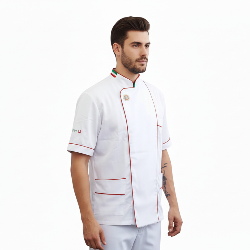Giacca da Pizzaiolo, Bottoni Automatici a Clip, 100% Cotone Made in Italy – COD: 2301