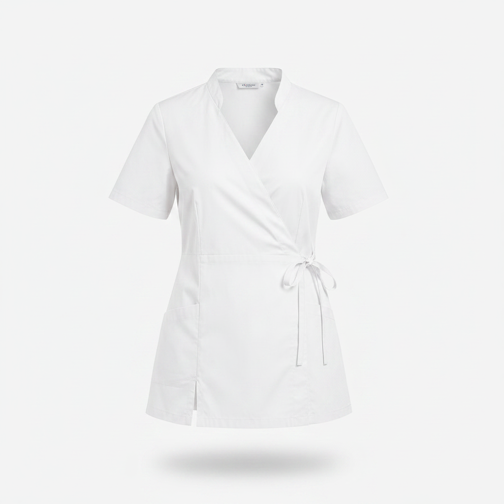 Casacca da lavoro donna bianca cod. 7003 - vista frontale