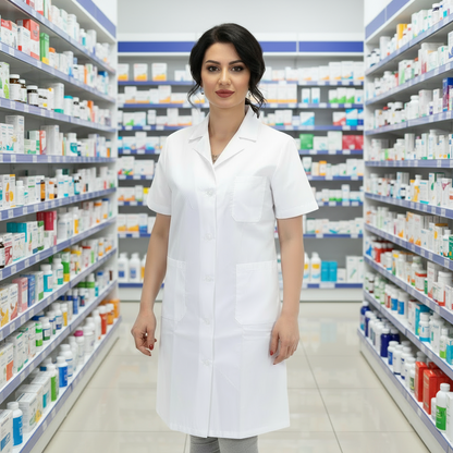 Camice da lavoro donna BIANCO,Mezza manica cod: 2204