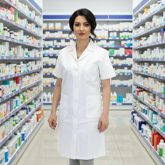 Camice da lavoro donna BIANCO,Mezza manica cod: 2204