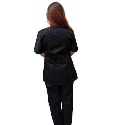 Divisa da lavoro donna,con zip "NERO" cod: 0305
