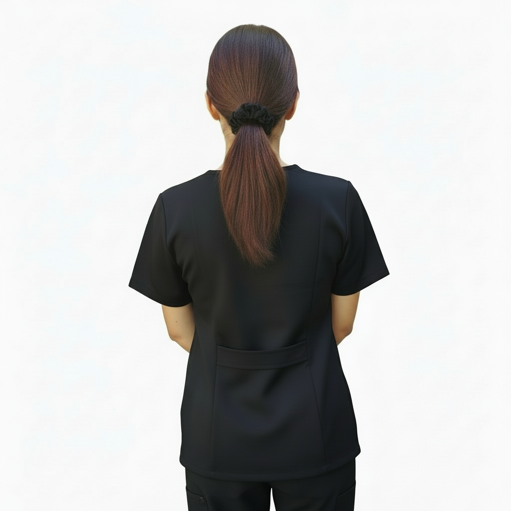 Casacca da Lavoro Donna Mod. Beauty Nera Slim Fit Maniche Corte – COD: 290724