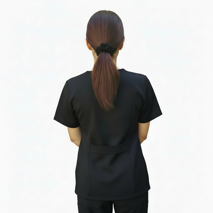 Casacca da Lavoro Donna Mod. Beauty Nera Slim Fit Maniche Corte – COD: 290724