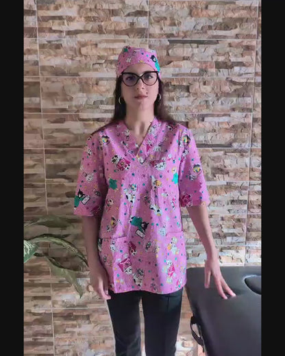 casacca da lavoro, fumetto+bandana "ROSA" cod: 999