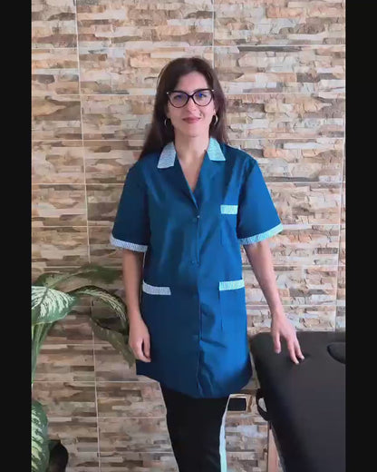 Camice da lavoro donna,casacca "blue royal" MM cod: 2502
