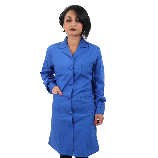 camice da lavoro donna,ml lungo "blu royal" Cod:7104